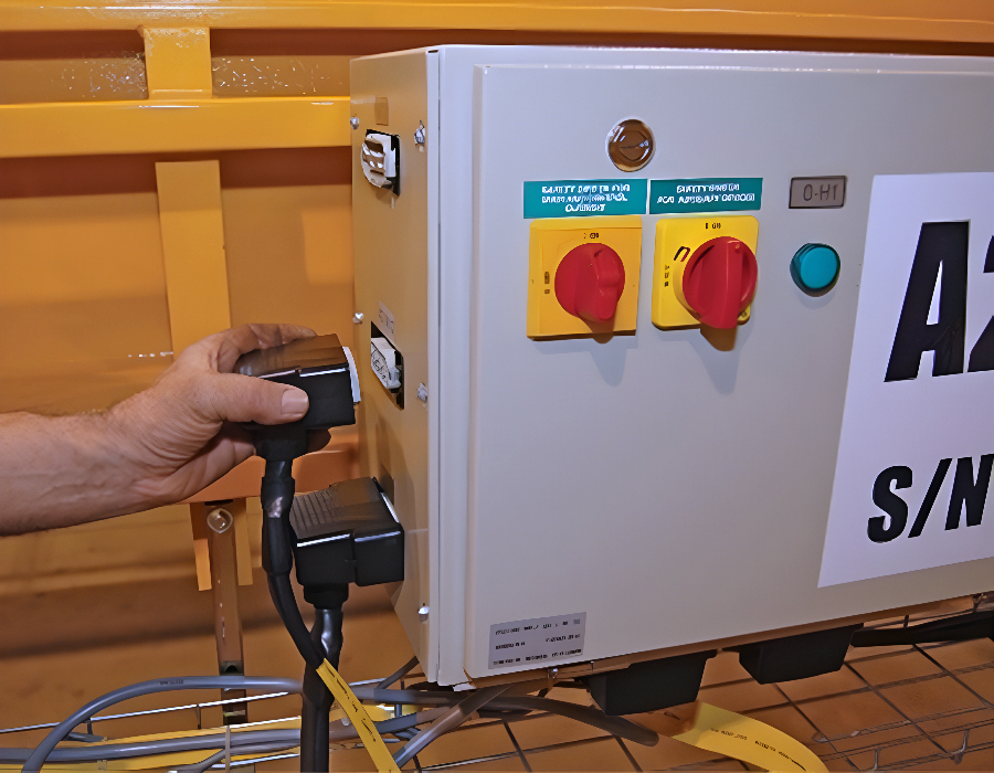 Tablero de control para grúa industrial