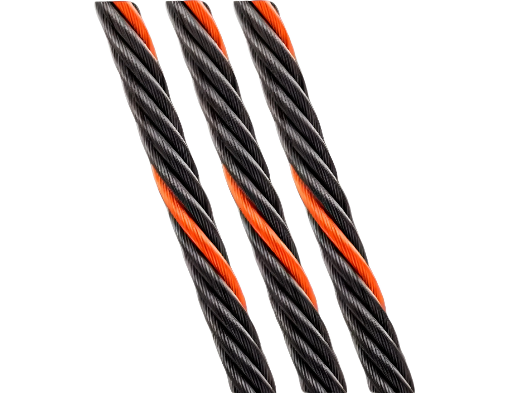 Cables de acero con alma de color