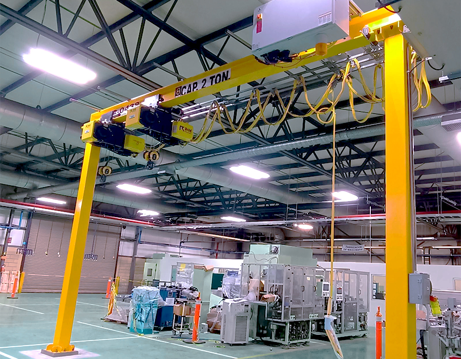 Monorriel industrial en planta